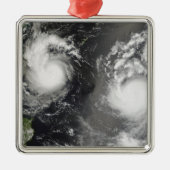 Tyfoon Saomai en Tropisch Storm Bopha Metalen Ornament (Voorkant)
