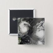 Tyfoon Saomai en Tropisch Storm Bopha Vierkante Button 5,1 Cm (Voorkant /achterkant)