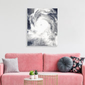 Tyfoon Tingting over de Noordelijke Marianeilanden Canvas Afdruk (Insitu (Woonkamer))