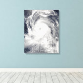 Tyfoon Tingting over de Noordelijke Marianeilanden Canvas Afdruk (Insitu (Houten vloer))