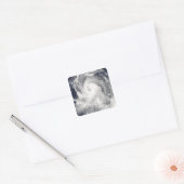 Tyfoon Tingting over de Noordelijke Marianeilanden Vierkante Sticker (Envelop)