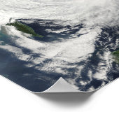 Tyfoon Tokage ten zuiden van Japan Poster (Hoek)