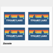 Tygart Lake West Virginia Canoe Rechthoekige Sticker (Vel)