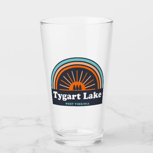 Tygart Lake West Virginia Rainbow Glas (Voorkant)