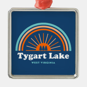Tygart Lake West Virginia Rainbow Metalen Ornament