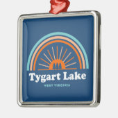 Tygart Lake West Virginia Rainbow Metalen Ornament (Links)