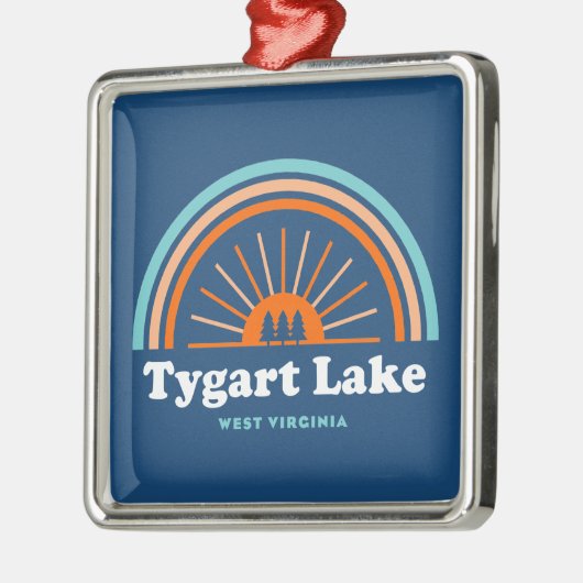 Tygart Lake West Virginia Rainbow Metalen Ornament (Links)
