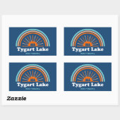 Tygart Lake West Virginia Rainbow Rechthoekige Sticker (Vel)