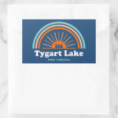 Tygart Lake West Virginia Rainbow Rechthoekige Sticker (Tas)