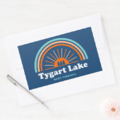 Tygart Lake West Virginia Rainbow Rechthoekige Sticker (Envelop)