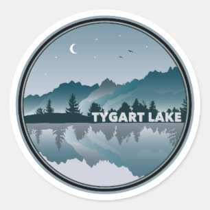 Tygart Lake West Virginia reflectie Ronde Sticker