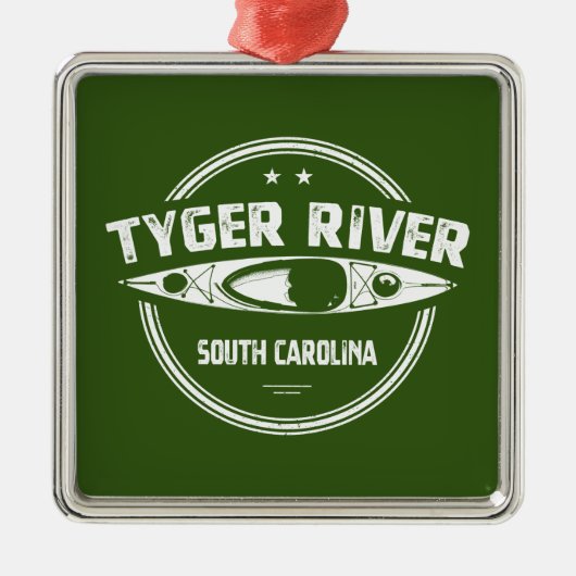 Tyger River, South Carolina Metalen Ornament (Voorkant)