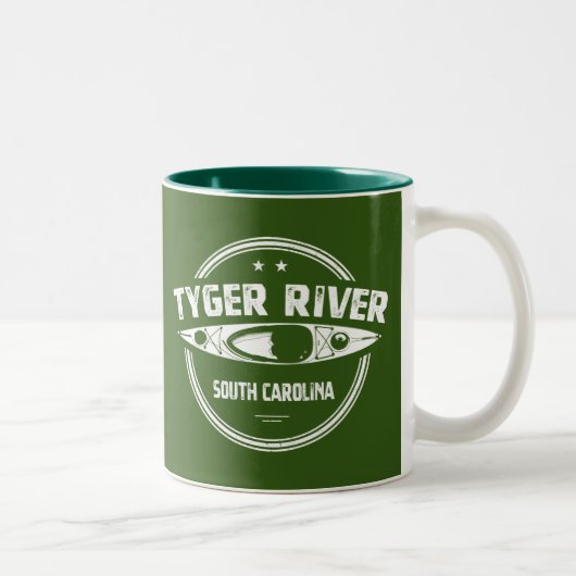 Tyger River, South Carolina Tweekleurige Koffiemok (Rechts)