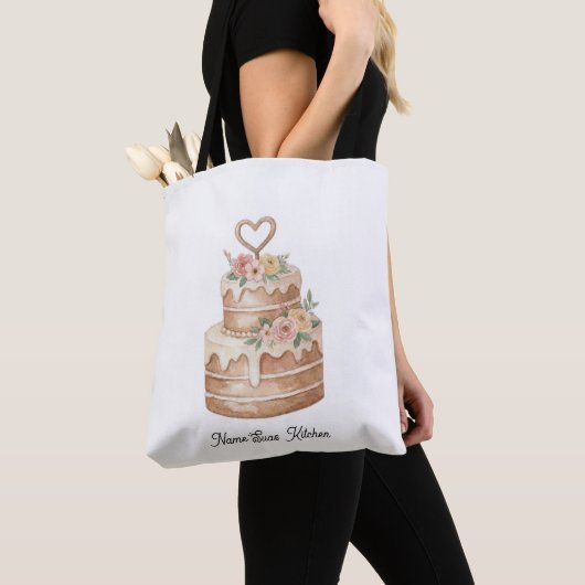 Tygkasse cake lover/kitchen design tote bag (Dichtbij)