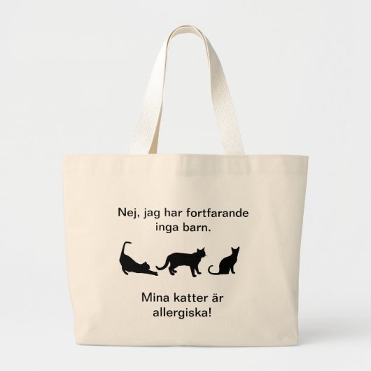 Tygkasse med katter grote tote bag (Voorkant)