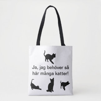 Tygkasse med katter tote bag