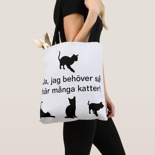 Tygkasse med katter tote bag (Dichtbij)