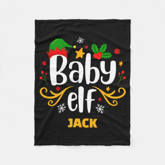 Tygraphy Baby Elf Fun Family Matching Baby Fleece Deken (Voorkant)