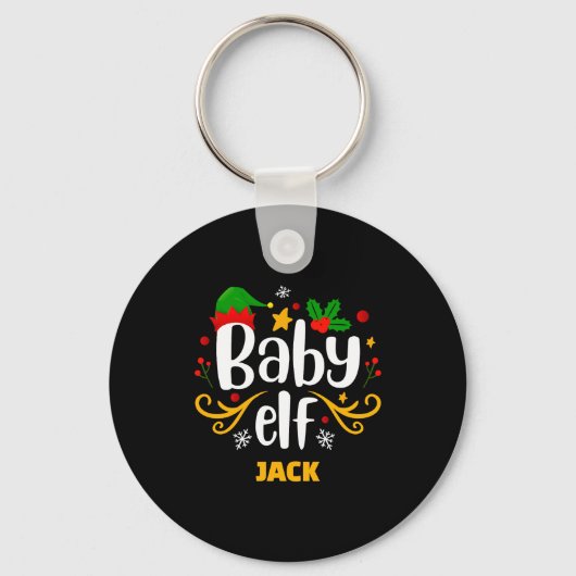 Tygraphy Baby Elf Fun Family Matching Baby Sleutelhanger (Voorkant)