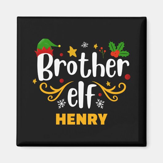 Tygraphy Brother Elf Fun Family Matching  Magneet (Voorkant)