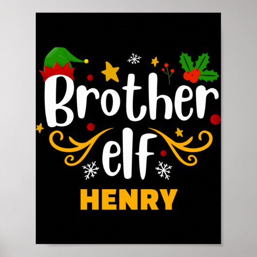 Tygraphy Brother Elf Fun Family Matching T Shirt  Poster (Voorkant)