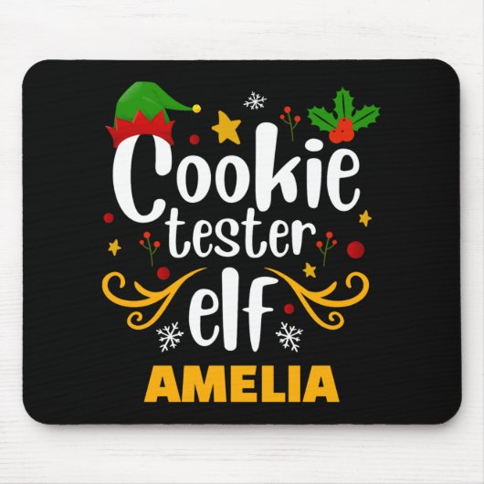 Tygraphy Cookie Tester Elf Family Matching  Muismat (Voorkant)