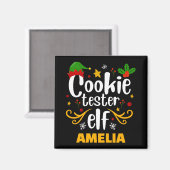 Tygraphy Cookie Tester Elf Family Matching T Shirt Magneet (Voorkant / Achterkant)