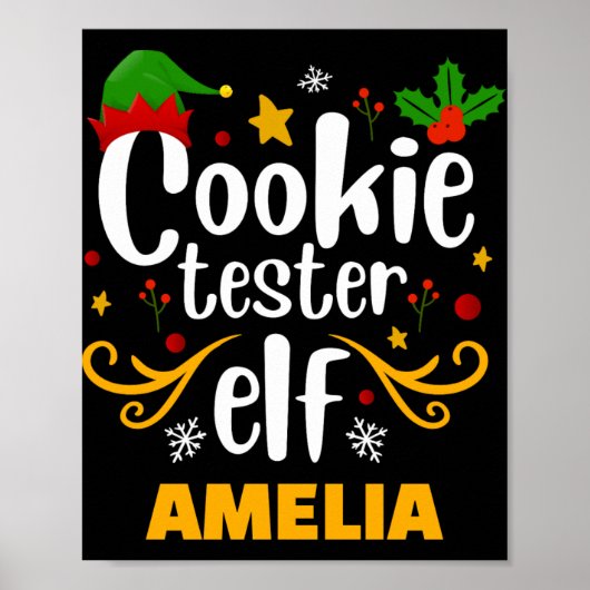 Tygraphy Cookie Tester Elf Family Matching T Shirt Poster (Voorkant)