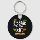 Tygraphy Cookie Tester Elf Family Matching T Shirt Sleutelhanger (Voorkant)