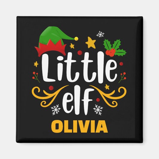Tygraphy Little Elf Fun Family Matching  Magneet (Voorkant)
