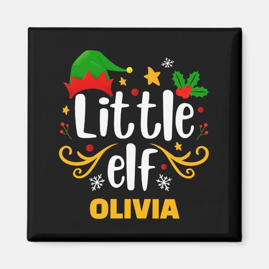 Tygraphy Little Elf Fun Family Matching  Magneet (Voorkant)