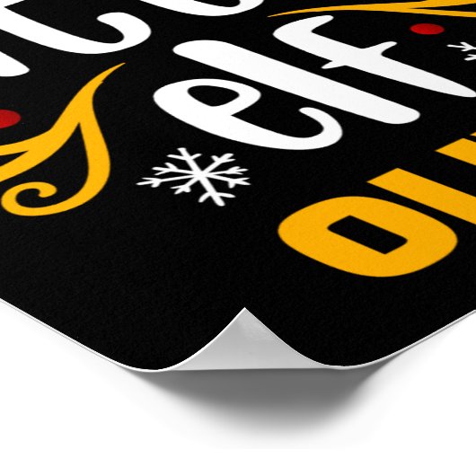 Tygraphy Little Elf Fun Family Matching T Shirt  Poster (Hoek)