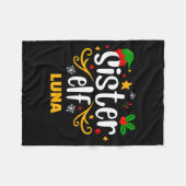 Tygraphy Sister Elf Fun Family Matching Fleece Deken (Voorkant (Horizontaal))