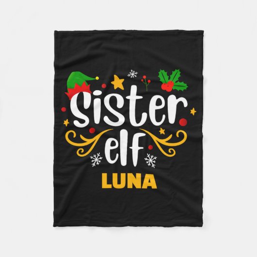 Tygraphy Sister Elf Fun Family Matching Fleece Deken (Voorkant)