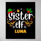 Tygraphy Sister Elf Fun Family Matching  Poster (Voorkant)