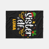 Tygraphy Sister Elf Fun Family Matching T Shirt  Fleece Deken (Voorkant (Horizontaal))