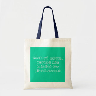 Tygväska istället för plastkasse tote bag
