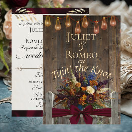 Tyin' the Knot Wildflowers & Lint - Burgundy