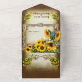 Tying & Knot Celebration All in One Wedding Invite All In One Uitnodiging (Buitenkant)