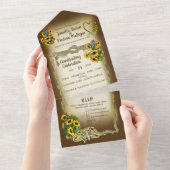 Tying & Knot Celebration All in One Wedding Invite All In One Uitnodiging (Afscheurbaar)