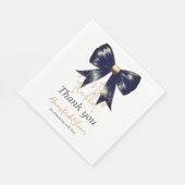 Tying Knot Coquette Gold Black Bow Vrijgezellenfee Servet (Hoek)
