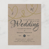 Tying Knot TYPOGRAHY Wedding Invites - Kraft Kijk (Voorkant)