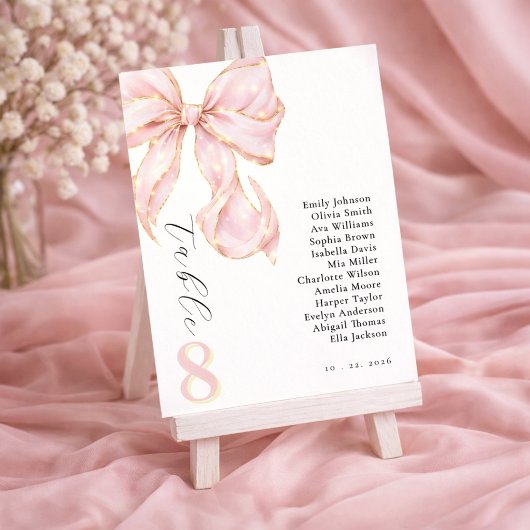Tying the knot bridal shower Pink bow. Kaart