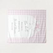 Tying The Knot Pink Bow Bridal Shower Welcome Wandkleed (Voorkant (horizontaal))