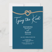 Tying the Knot Rope Coastal Blue Nautical Wedding  Kaart (Voorkant)