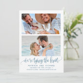 Tying The Knot Wedding Save The Date 2 Foto Kaart (Staand voorkant)