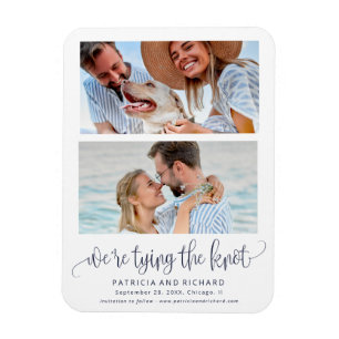 Tying The Knot Wedding Save The Date 2 Foto Magneet