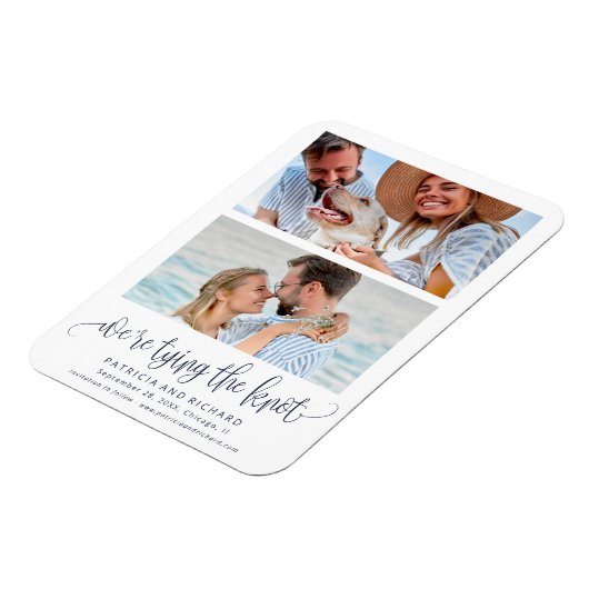 Tying The Knot Wedding Save The Date 2 Foto Magneet (Linkerzijde)
