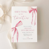 Tying Up Her Twenties Coquette Bow 30e verjaardag Kaart