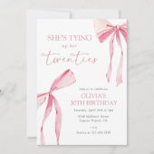 Tying Up Her Twenties Coquette Bow 30e verjaardag Kaart (Voorkant)